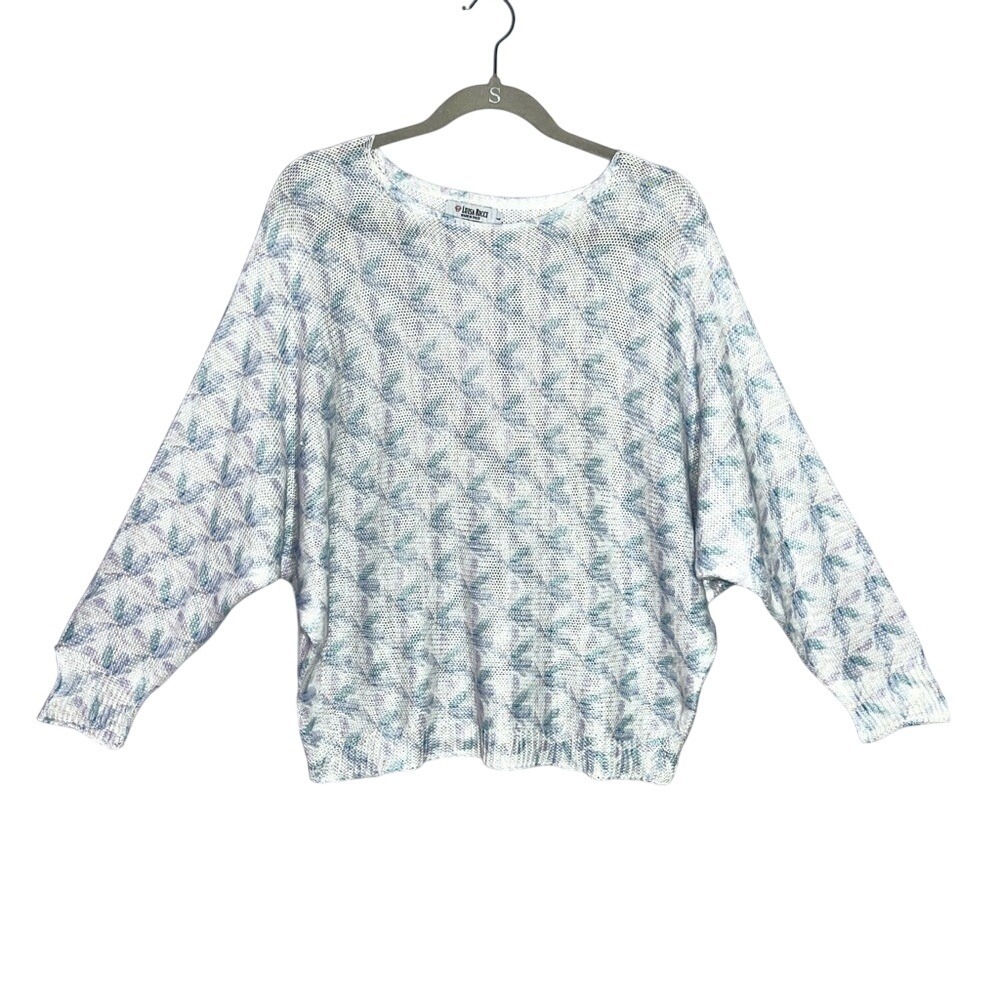 LUISA RICCI Dragonfly knit dolman sweater L women's‎ made in Italy